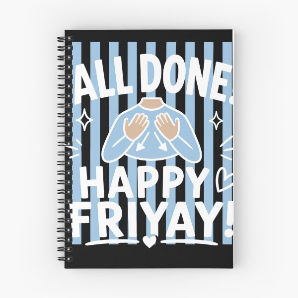 Item preview, Striped All Done Happy Friyay ASL Sign Language SPED Teacher Special Education Friday designed and sold by VGAfanatic.