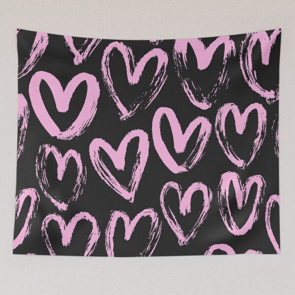 Item preview, Pink Hearts Hand Drawn Pattern designed and sold by jianina-alondra.