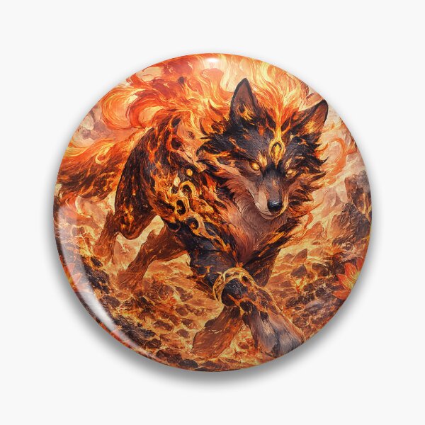 Item preview, Flame Wolf Running Through Lava designed and sold by AuudiVasustudio.