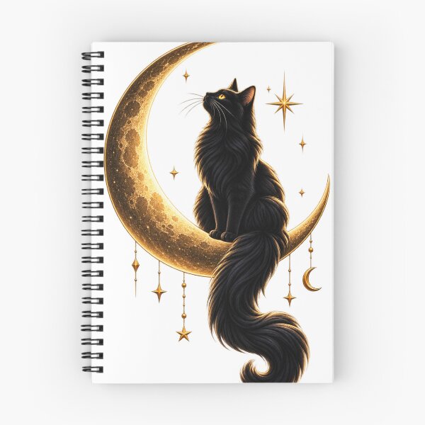 Item preview, Black Cat on Crescent Moon | Mystical Cat Night Design | Celestial Cat Lover Gift designed and sold by Skedart.