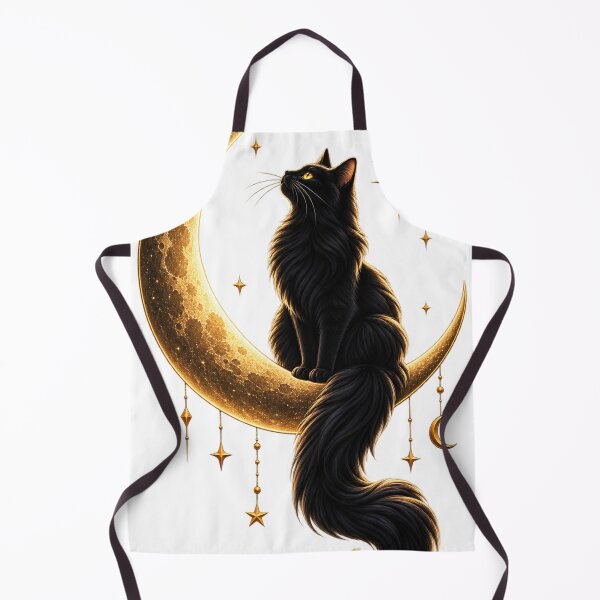 Item preview, Black Cat on Crescent Moon | Mystical Cat Night Design | Celestial Cat Lover Gift designed and sold by Skedart.