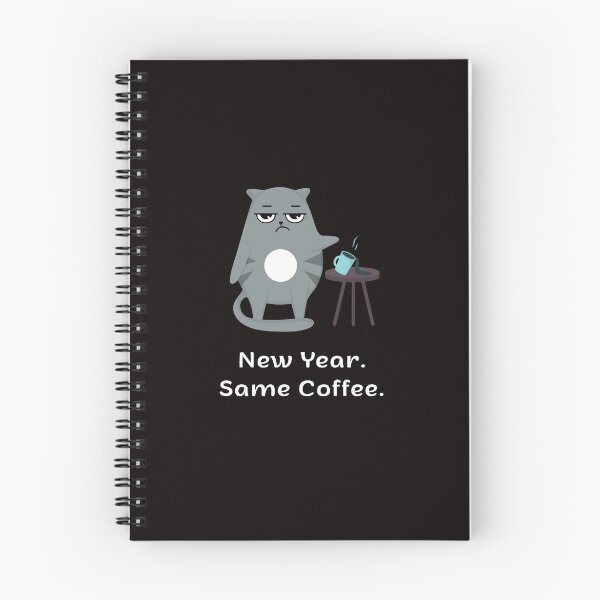 Item preview, New Year Same Coffee Funny Cat | Espresso Yourself Cats designed and sold by ContigoART.