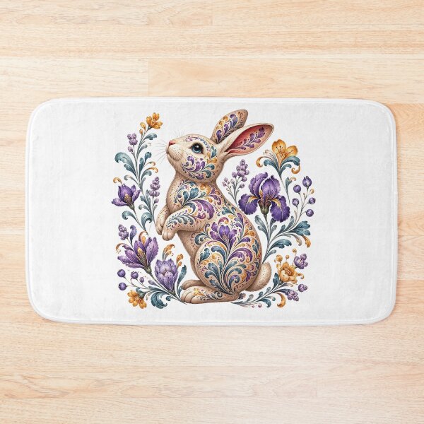 Item preview, Floral Folk Rabbit Botanical Bunny designed and sold by PetalGarden.