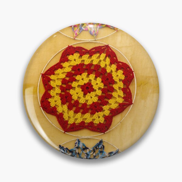 Item preview, Colorful Crochet Wall Hangings On Yellow Rustic Wall — Bohemian Handmade Textile Decor designed and sold by Nmallia.