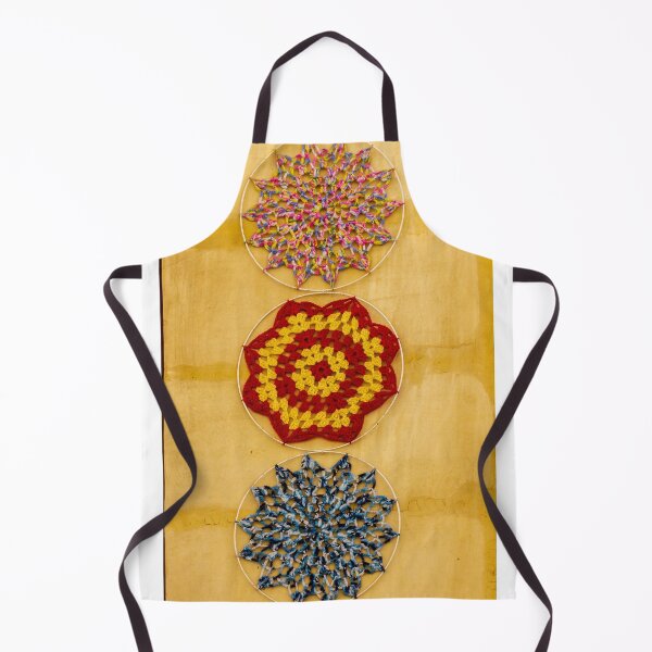 Item preview, Colorful Crochet Wall Hangings On Yellow Rustic Wall — Bohemian Handmade Textile Decor designed and sold by Nmallia.