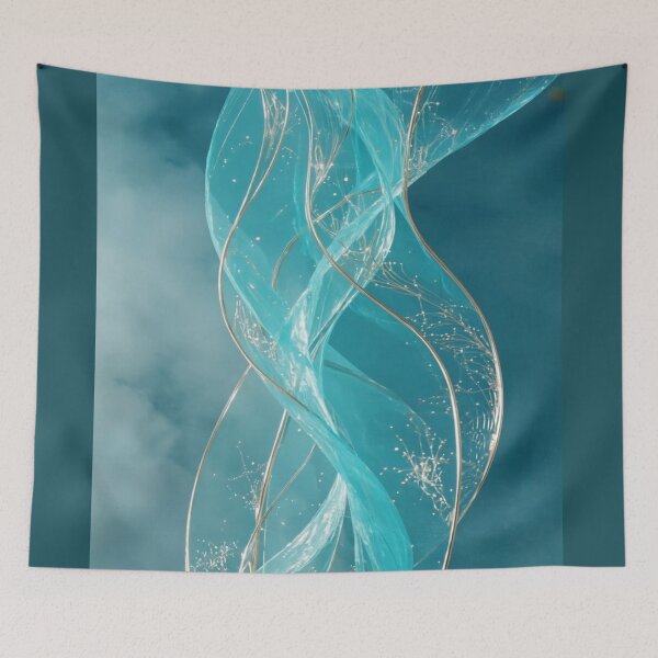Item preview, Ethereal Aqua Energy Ribbons designed and sold by ClarityPulse Studio.