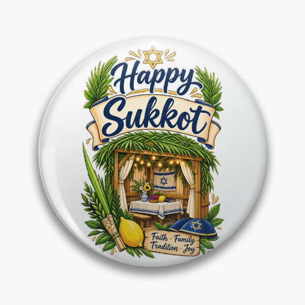 Item preview, Happy Sukkot Faith Family Tradition Joy Jewish Holiday designed and sold by ZIGLWORKS.