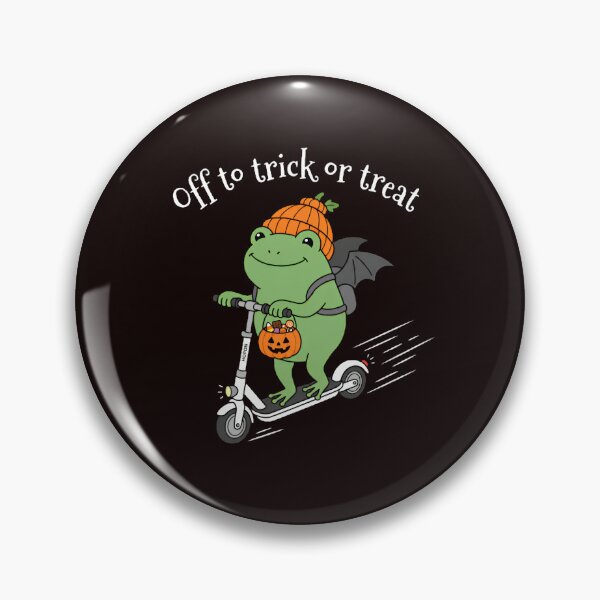 Item preview, Off To Trick Or Treat Pumpkin Spooky Halloween Frog Scooter designed and sold by w66aboo.