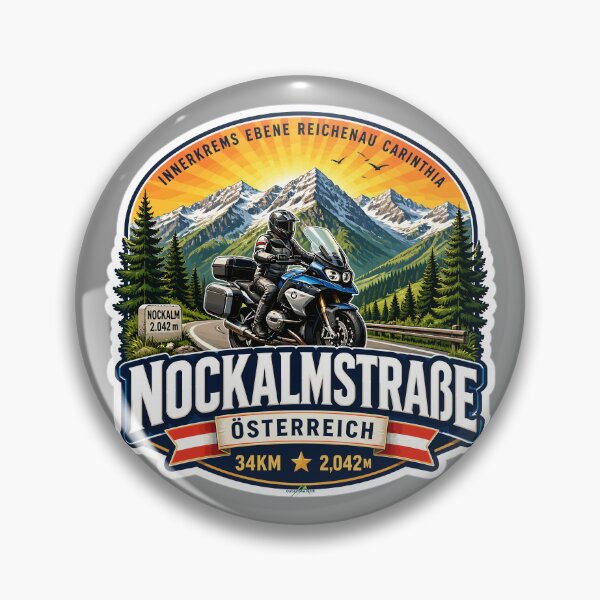 Item preview, Nockalm Road, Nockalmstrasse, Austria Motorcycle Sticker TShirt 03 designed and sold by OuterShellUK.
