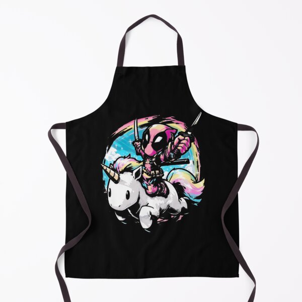 Item preview, Deadpool Riding Rainbow Unicorn Chibi designed and sold by VenettaDesena.