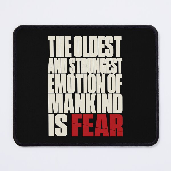 Item preview, Lovecraft Fear Quote – Bold Crimson Finale designed and sold by Fenay Designs.