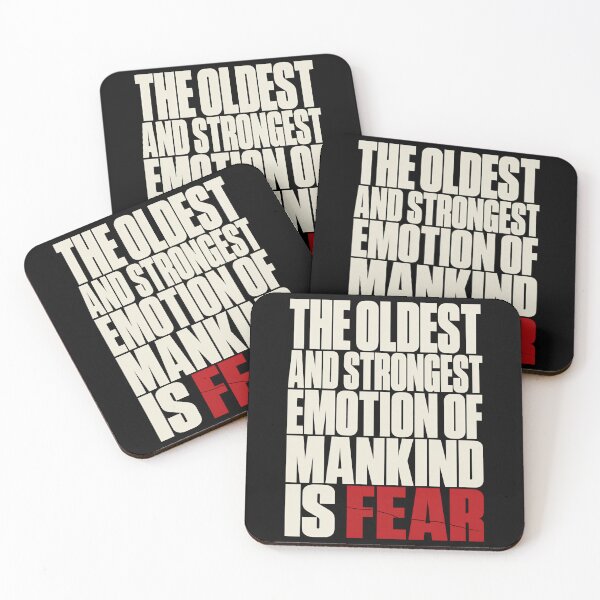 Item preview, Lovecraft Fear Quote – Bold Crimson Finale designed and sold by Fenay Designs.