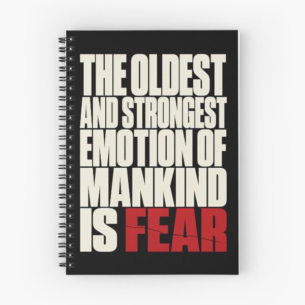 Item preview, Lovecraft Fear Quote – Bold Crimson Finale designed and sold by Fenay Designs.