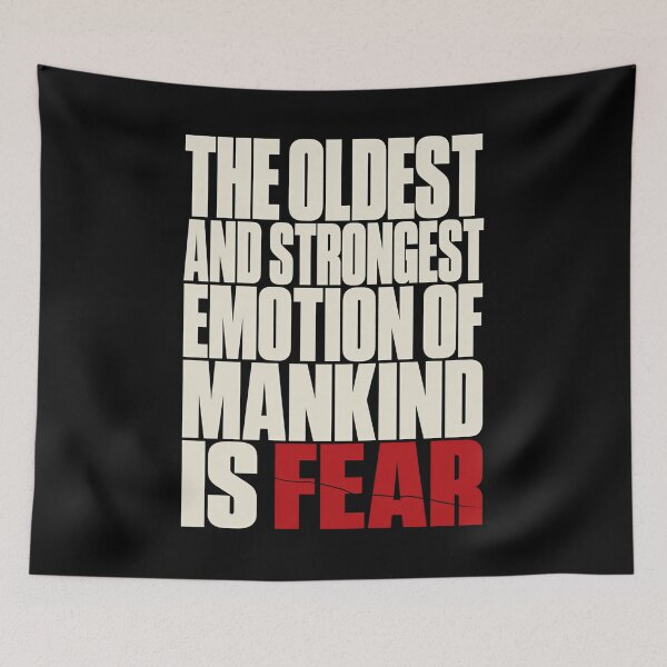 Item preview, Lovecraft Fear Quote – Bold Crimson Finale designed and sold by Fenay Designs.
