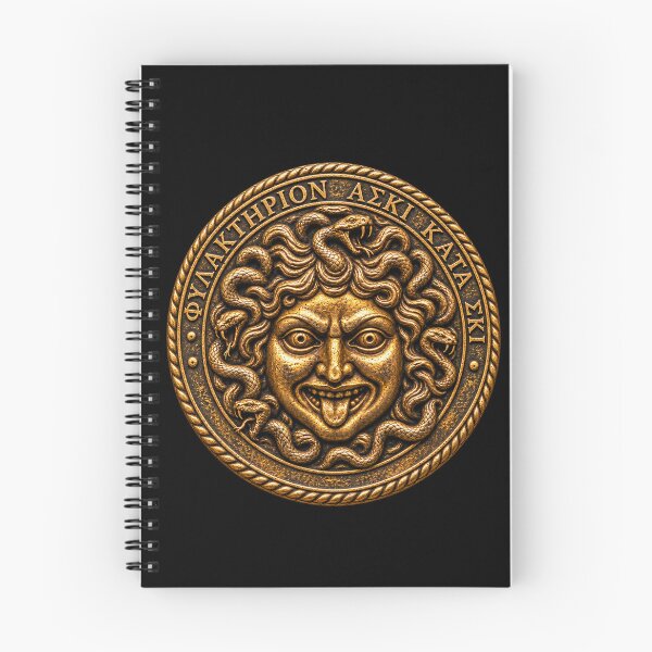 Item preview, Ancient Gold Gorgoneion Medusa Protective Amulet designed and sold by Anyshca.