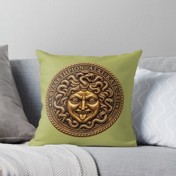 Item preview, Ancient Gold Gorgoneion Medusa Protective Amulet designed and sold by Anyshca.
