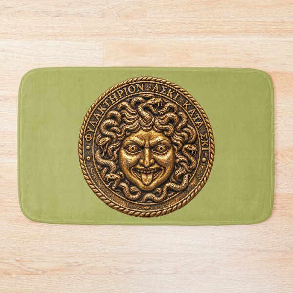 Item preview, Ancient Gold Gorgoneion Medusa Protective Amulet designed and sold by Anyshca.