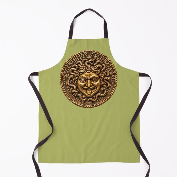 Item preview, Ancient Gold Gorgoneion Medusa Protective Amulet designed and sold by Anyshca.