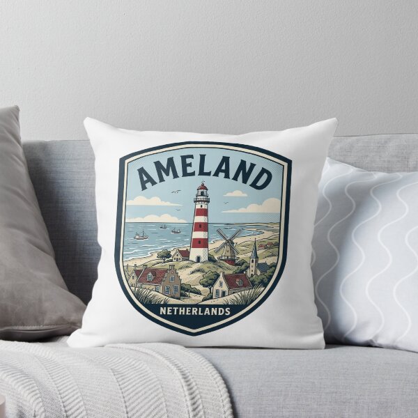 Item preview, Vintage Ameland Netherlands Lighthouse Coastal Badge designed and sold by k3rstman1.