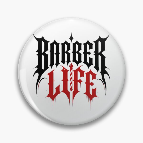 Item preview, Barber Life Gothic Typography Metal Streetwear Design designed and sold by Barber MD Culture.