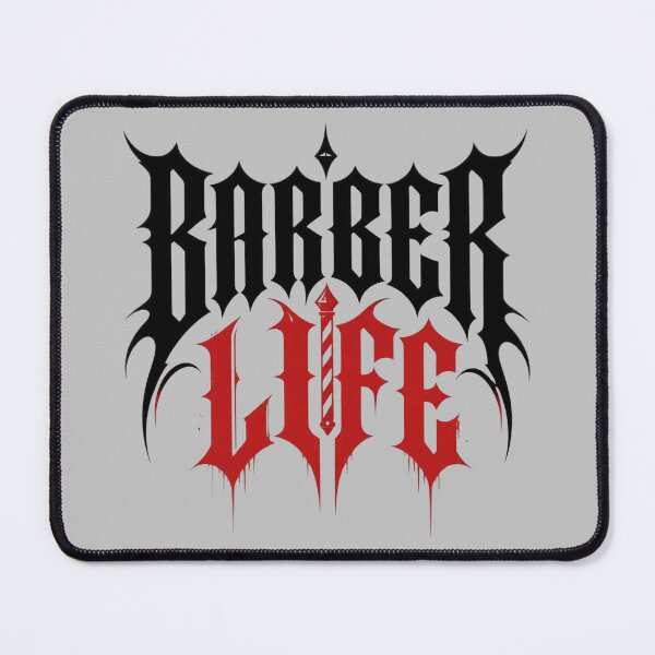 Item preview, Barber Life Gothic Typography Metal Streetwear Design designed and sold by Barber MD Culture.