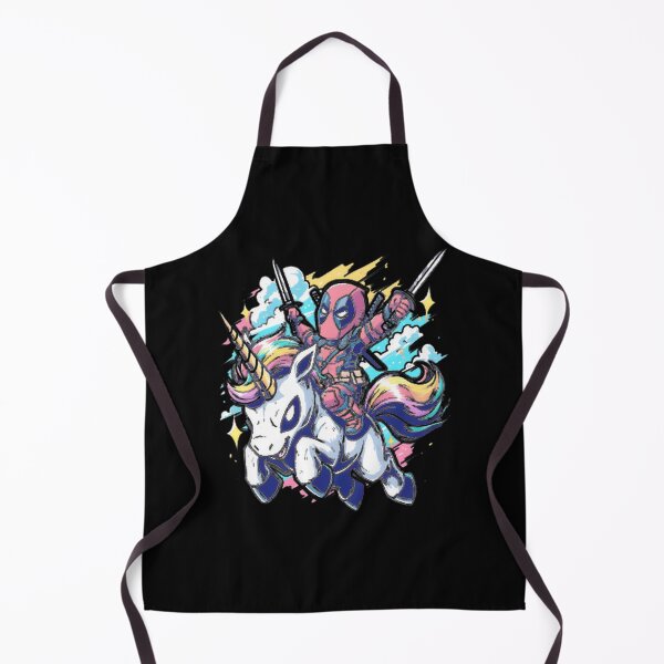 Item preview, Deadpool Riding Rainbow Unicorn Chibi designed and sold by VenettaDesena.