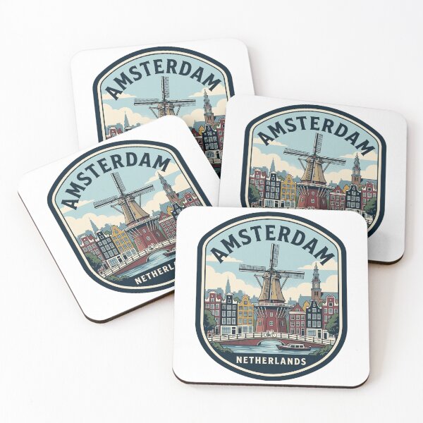Item preview, Vintage Amsterdam Netherlands Windmill Travel Badge designed and sold by k3rstman1.