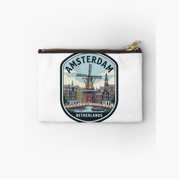Item preview, Vintage Amsterdam Netherlands Windmill Travel Badge designed and sold by k3rstman1.