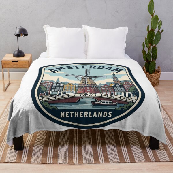 Item preview, Vintage Amsterdam Netherlands Windmill Travel Badge designed and sold by k3rstman1.