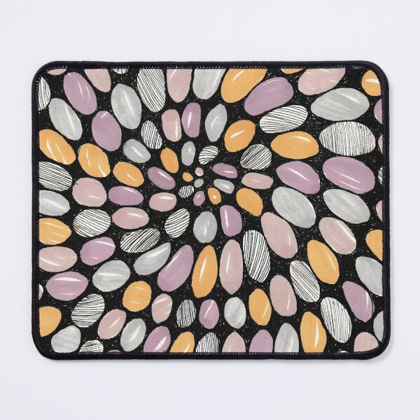 Item preview, Pastel Pebble Mosaic Spiral Pattern on Black designed and sold by O & A.