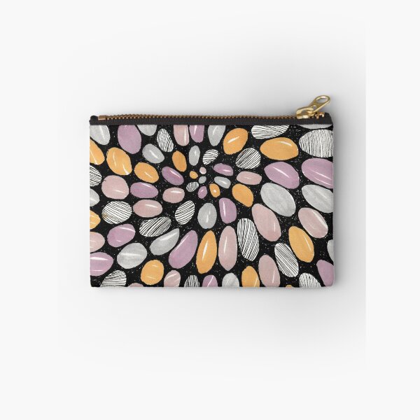 Item preview, Pastel Pebble Mosaic Spiral Pattern on Black designed and sold by O & A.