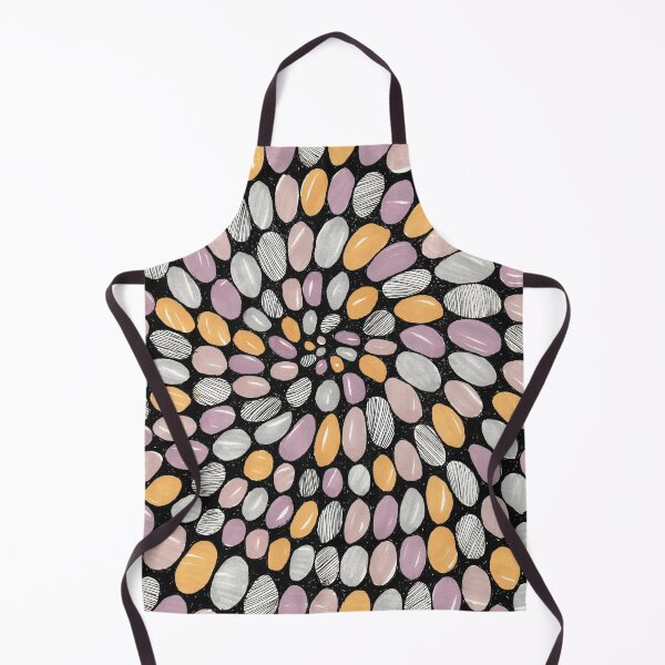 Item preview, Pastel Pebble Mosaic Spiral Pattern on Black designed and sold by O & A.