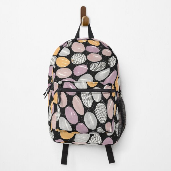 Item preview, Pastel Pebble Mosaic Spiral Pattern on Black designed and sold by O & A.