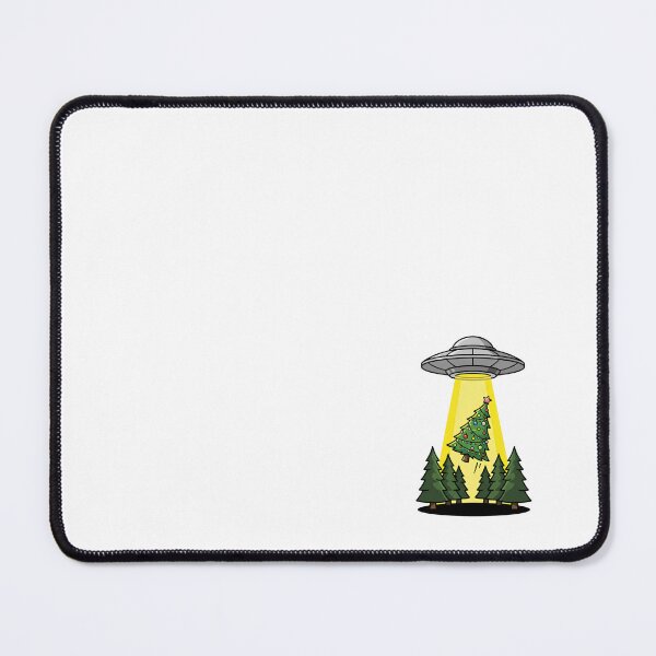 Item preview, Alien UFO Abducting Decorated Christmas Tree Cartoon designed and sold by Rare By Hero.