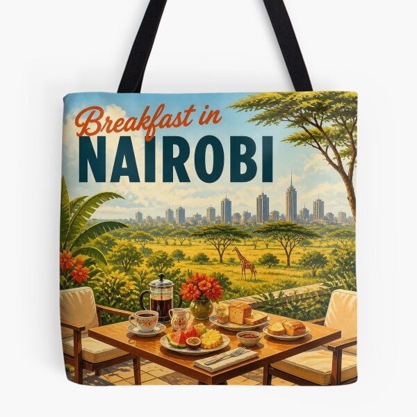 Item preview, Nairobi, Kenya: scenic-Style Travel Poster designed and sold by LSVart.