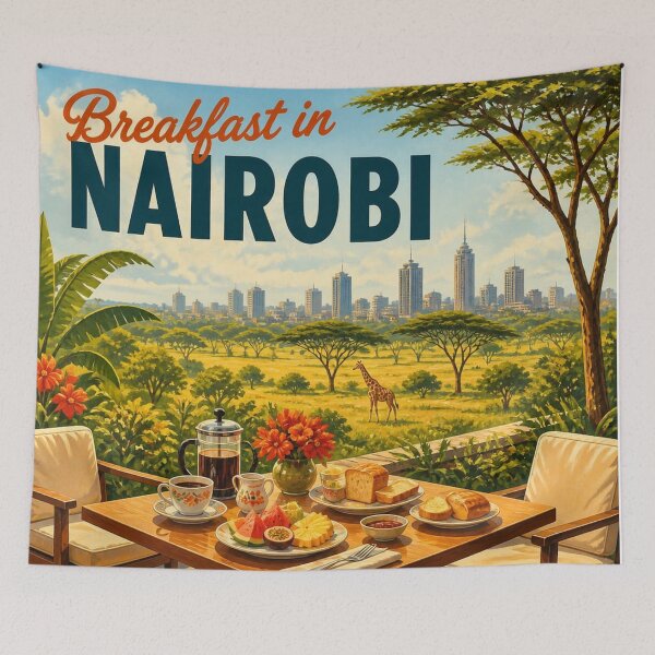 Item preview, Nairobi, Kenya: scenic-Style Travel Poster designed and sold by LSVart.