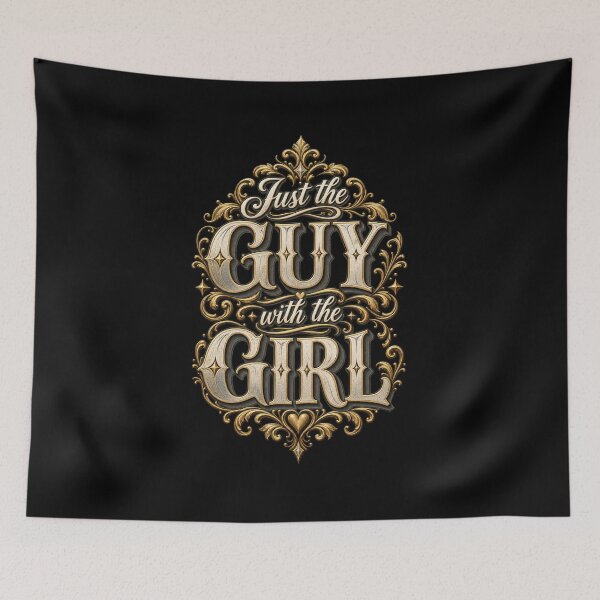 Item preview, Just The Guy with The Girl Vintage T-Shirt | Funny Couple Relationship Graphic Gift designed and sold by Trendably.