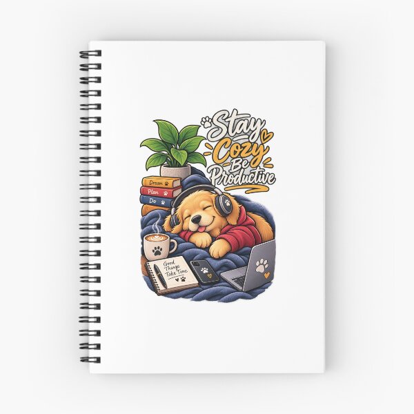 Item preview, Stay Cozy Be Productive Cute Dog Design designed and sold by lovepower.