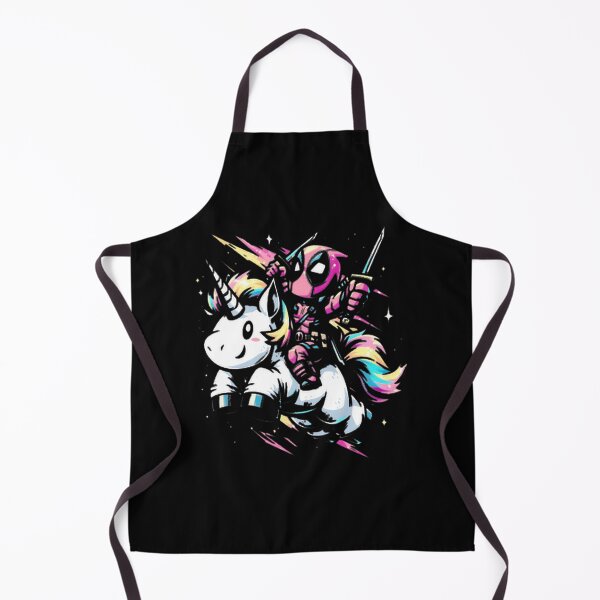 Item preview, Deadpool Riding Rainbow Unicorn Chibi designed and sold by VenettaDesena.