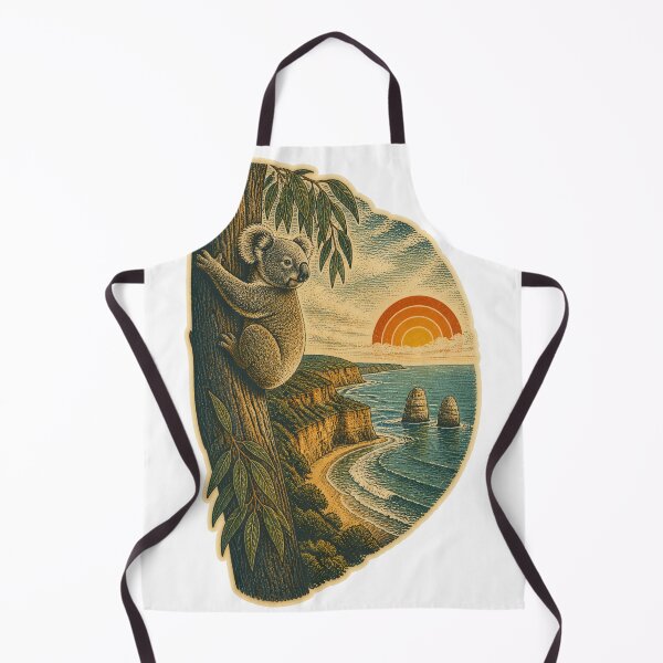 Item preview, Koala on the Australian Coast Wild Animal Retro Outdoors Art designed and sold by VisualArtsOasis.