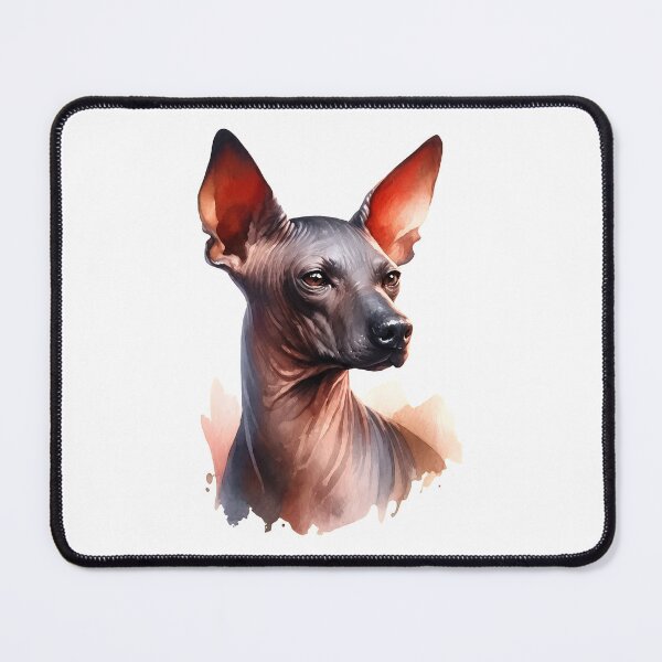Item preview, Xoloitzcuintli Dog Watercolor Portrait Art designed and sold by OlyvieArt.