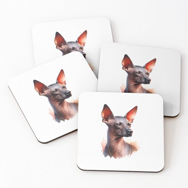 Item preview, Xoloitzcuintli Dog Watercolor Portrait Art designed and sold by OlyvieArt.