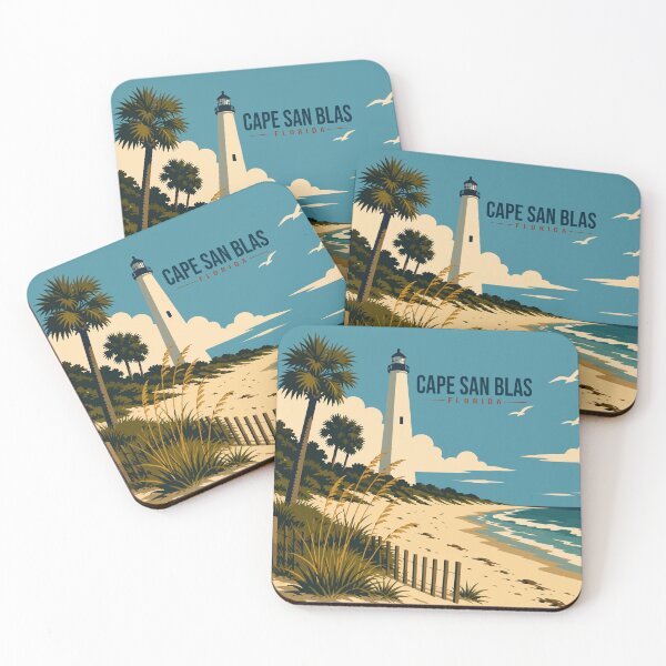 Item preview, The Cape San Blas Travel Poster designed and sold by rogue-design.
