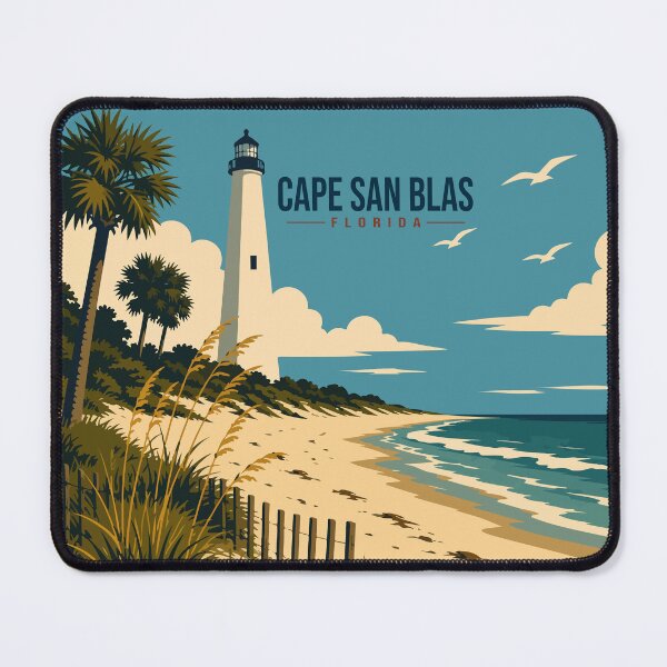 Item preview, The Cape San Blas Travel Poster designed and sold by rogue-design.