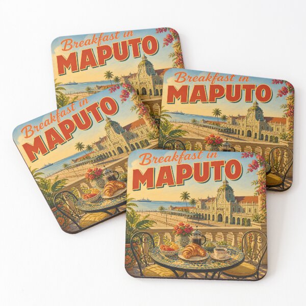 Item preview, Maputo, Mozambique: scenic-Style Painterly Travel Poster designed and sold by LSVart.