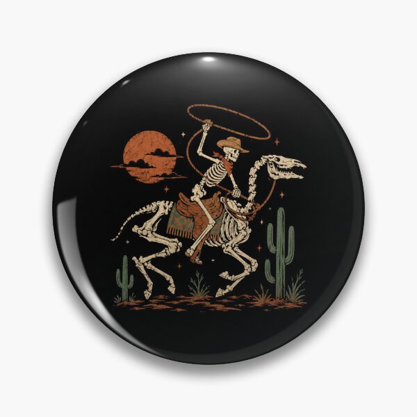 Item preview, Retro Skeleton Cowboy Riding A Wild Bone Horse designed and sold by Moizento.