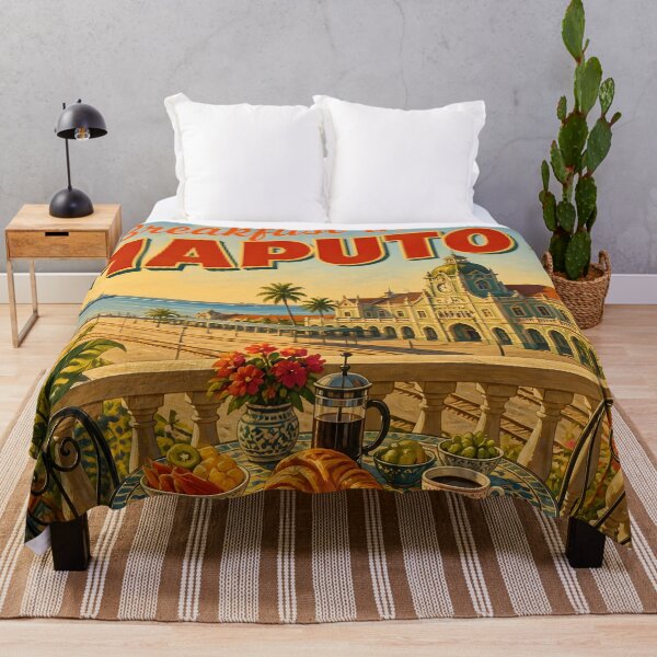 Item preview, Maputo, Mozambique: scenic-Style Painterly Travel Poster designed and sold by LSVart.