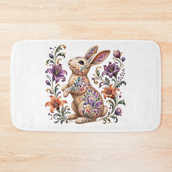 Item preview, Floral Folk Rabbit designed and sold by PetalGarden.