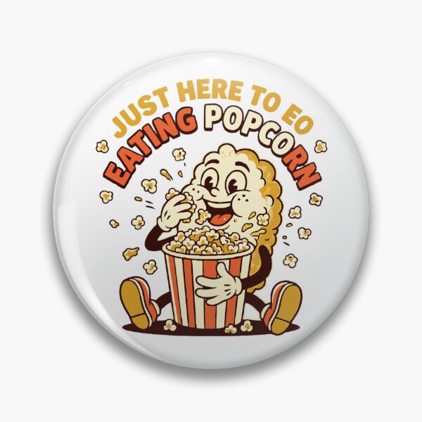 Item preview, Just Here To Eat Popcorn Vintage Rubber Hose Cartoon Classic T-Shirt designed and sold by pawsome purrfect.