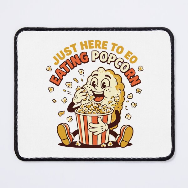 Item preview, Just Here To Eat Popcorn Vintage Rubber Hose Cartoon Classic T-Shirt designed and sold by pawsome purrfect.